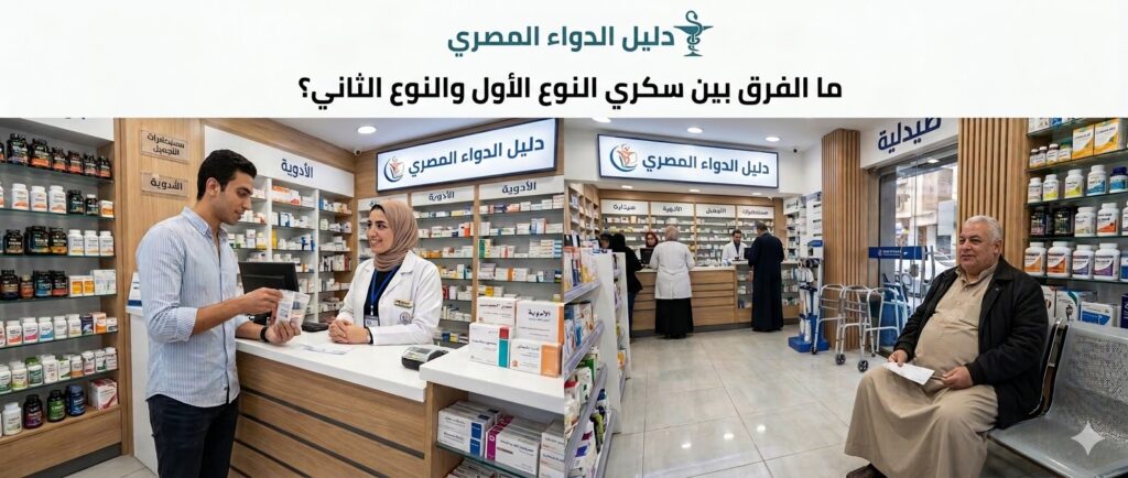 الفرق بين سكري النوع الأول والثاني - دليل شامل من egyptiandrugs.com